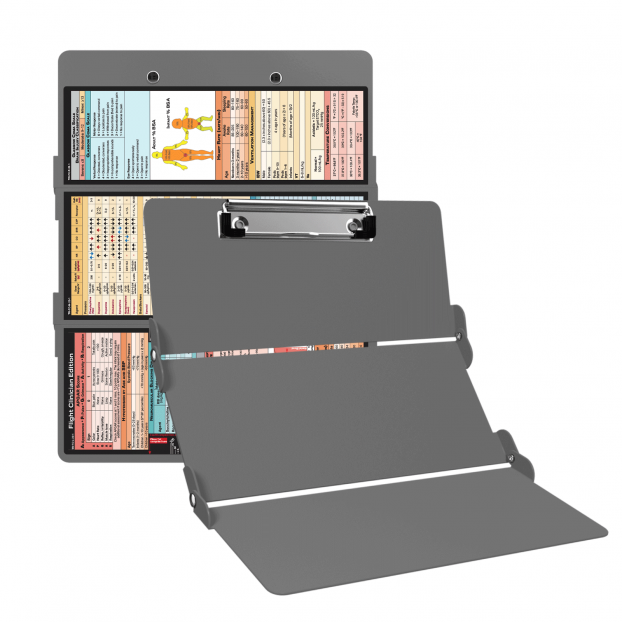 WhiteCoat Clipboard® Trifold - Silver Flight Medic Edition